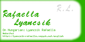 rafaella lyancsik business card